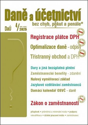 DaÚ 4/2025 Daně a účetnictví bez chyb, pokut a penále