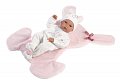 Llorens 63598 NEW BORN HOLČIČKA - realistická panenka miminko s celovinylovým tělem - 35 cm