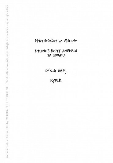 Náhled Metoda Bullet Journal - Zhodnoťte včerejšek, uspořádejte si dnešek a naplánujte zítřek