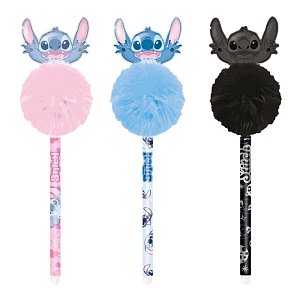 Gumovatelné pero POM - POM, Stitch Fluffy, modrá náplň, mix barev