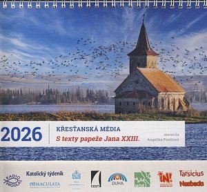 Stolní kalendář Křesťanská média s texty papeže Jana XXIII. 2026
