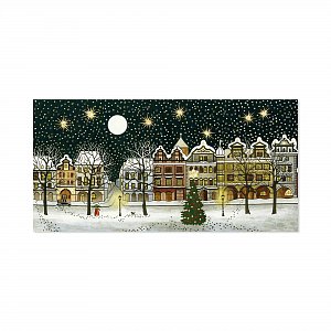 Vánoční přání - Zasněžená ulice