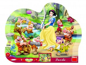 Sněhurka - tvarované puzzle 25 dílků