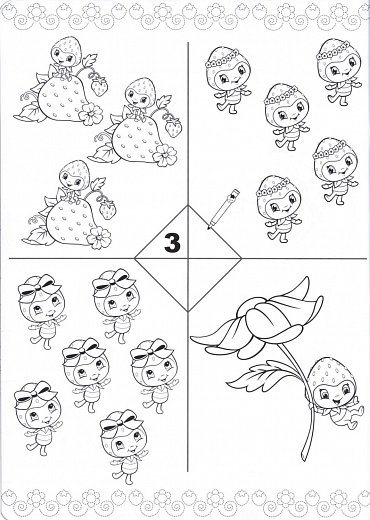 Náhled Strawberry 2 - Omalovánky A4