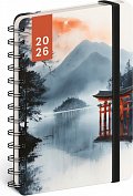 Diář 18měsíční spirálový 2025/2026 Petito - Japonsko, 13 x 18 cm