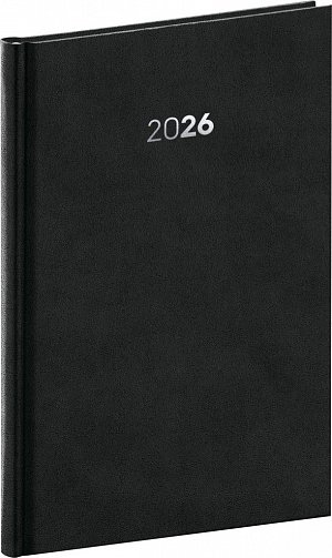 Diář 2026: Balakon - černý, týdenní, 15 x 21 cm