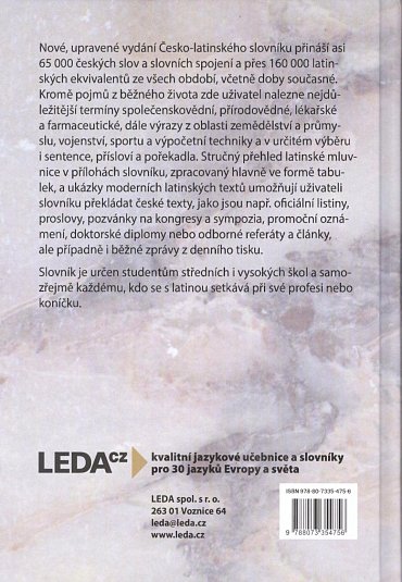 Náhled Česko/latinský slovník, 3.  vydání