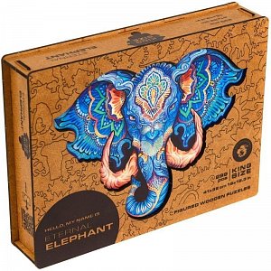 UNIDRAGON dřevěné puzzle SLON velikost KS (41x32cm)