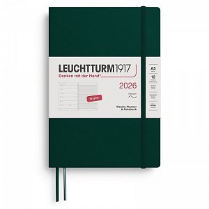 Weekly Planner & Notebook 2026 Medium (A5) Forest Green