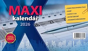Kalendář 2026 Maxi, stolní, 29,7 x 18 cm