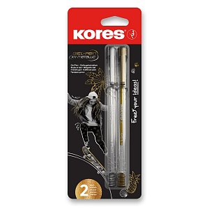 Kores kuličkové gelové pero K11 Pen Metallic, šíře M-1 mm - zlatá a stříbrná