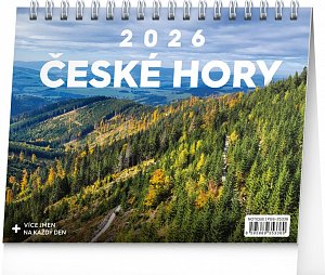 Kalendář 2026 stolní: České hory, 16,5 x 13 cm
