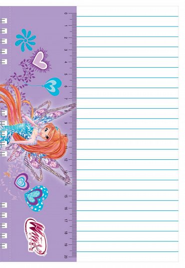 Náhled Winx club - Zápisník A5 s efektem 3D a vazbou Twin Wire + pero