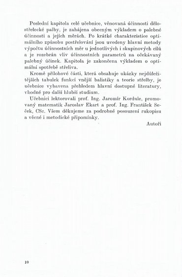 Náhled Vnější balistika a teorie střelby