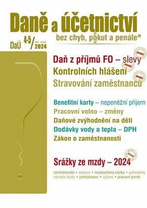 DaÚ 4-5/2024 Daně a účetnictví bez chyb, pokut a penále