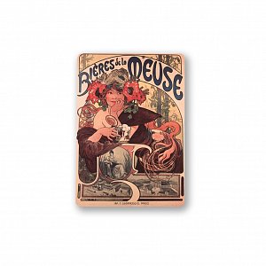 Magnet Alfons Mucha - Bieres, 6,5 x 9 cm