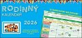 Kalendář 2026 Rodinný, stolní, 29,7 x 13,8 cm