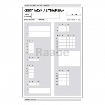Náhled Přijímací zkoušky - Český jazyk a literatura pro žáky 9. tříd ZŠ