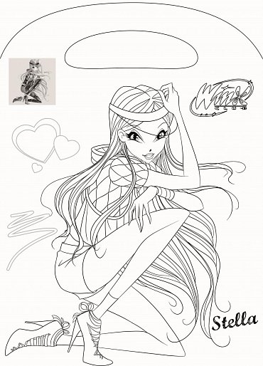 Náhled Winx club - Omalovánky do ruky A4