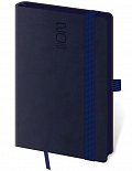Diář 2026 týdenní kapesní Memory s gumičkou - tmavě modrá