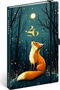 Diář 2026: Planbook - Liška, 13 x 21 cm