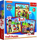 Trefl Puzzle Tlapková patrola: Veselí pejsci/3v1 (20,36,50 dílků)