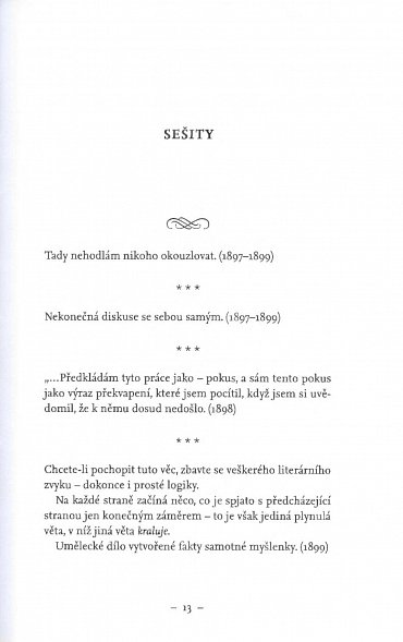 Náhled Sešity (Výběr z textů)