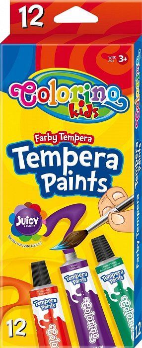 Colorino temperové barvy, tuba, 12 ml, 12 barev