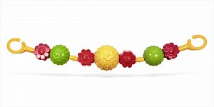 Řetěz/zábrana koule/kytičky plast 41cm 0m+