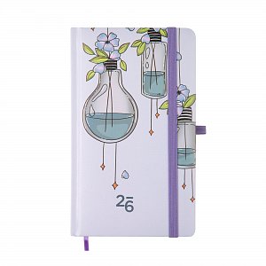 Kapesní diář - Lahvičky s kytkou 2026
