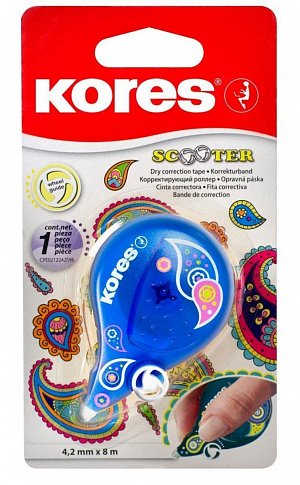 Kores SCOOTER barevný Paisley 4,2 mm x 8 m , mix 4 barevných ornamentů