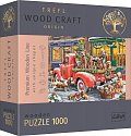 Trefl Wood Craft Origin Puzzle Santovi malí pomocníci 1000 dílků - dřevěné