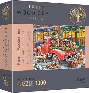 Trefl Wood Craft Origin Puzzle Santovi malí pomocníci 1000 dílků - dřevěné