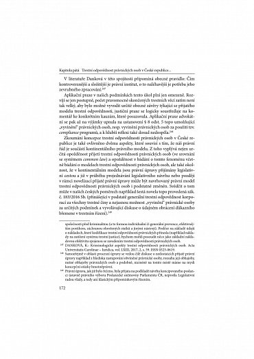 Náhled Trestní odpovědnost právnických osob v České republice - problémy a perspektivy