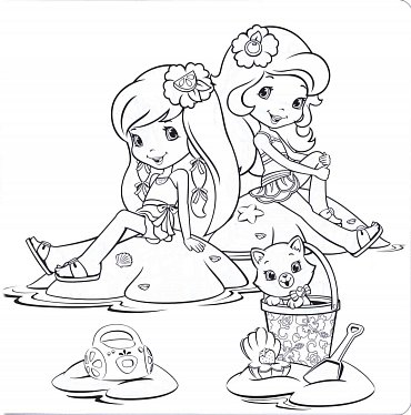 Náhled Strawberry - omalovánky čtverec