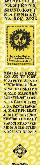 Sluníčkový kalendář na rok 2026 - dlouhý nástěnný