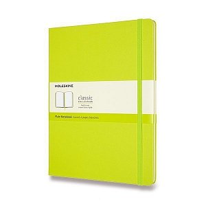 Zápisník Moleskine - tvrdé desky, XL, čistý - limetka