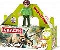 Igráček Paleontolog - figurka s vykopávkami dinosaurů Triceratopse a Brachiosaura