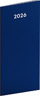 NOTIQUE Vreckový diár Modrý 2026, plánovací mesačný, 8 x 18 cm