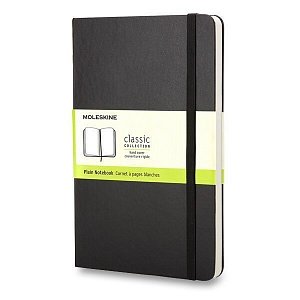 Zápisník Moleskine - tvrdé desky, S, čistý - černý