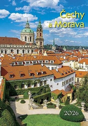 Kalendář 2026 Čechy a Morava, nástěnný, 34 x 48,5 cm