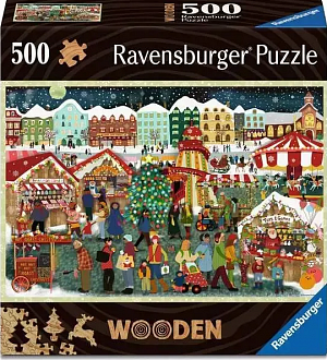 Dřevěné puzzle Kouzlo Vánoc 500 dílků