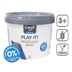 Creall modelovací písek Play it!, 5000 g, box, přírodní