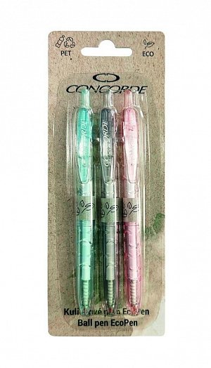 Kuličkové pero CONCORDE EcoPen 0,5mm - 3ks