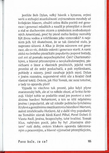 Náhled Tomáš Klus Pane Bože, za co?