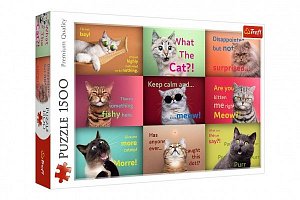 Puzzle Vtipné kočičí výrazy 1500 dílků