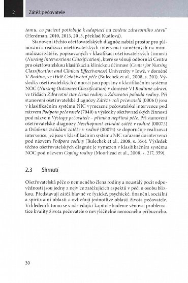 Náhled Zátěž pečovatele - posuzování, diagnostika, intervence a prevence v péči o nevyléčitelně nemocné