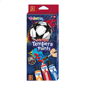 Colorino temperové barvy Football, tuba, 12 ml, 12 barev