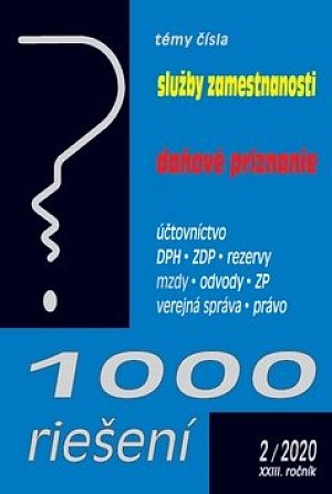 1000 riešení Služby zamestnanosti, daňové priznanie