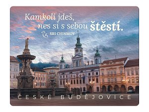 Magnet na lednici ČB "Kamkoli jdeš, nes si s sebou štěstí"